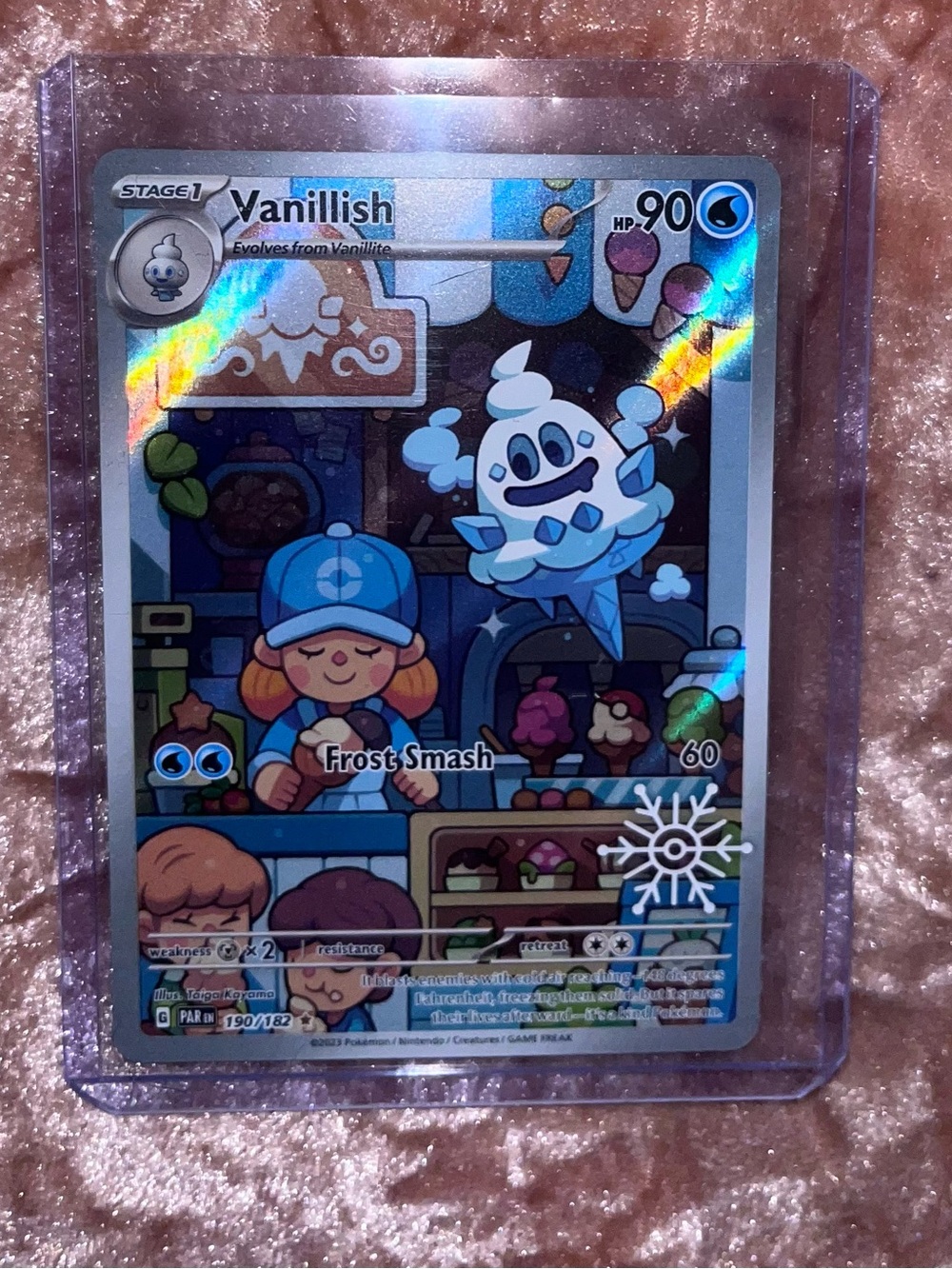 Vanillish Pokémon Holo Card - Blue & White